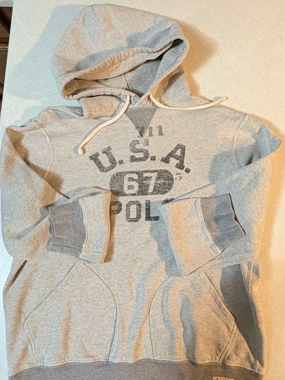 Ralph Lauren Gray Heather Pullover Hoodie “Vintagel